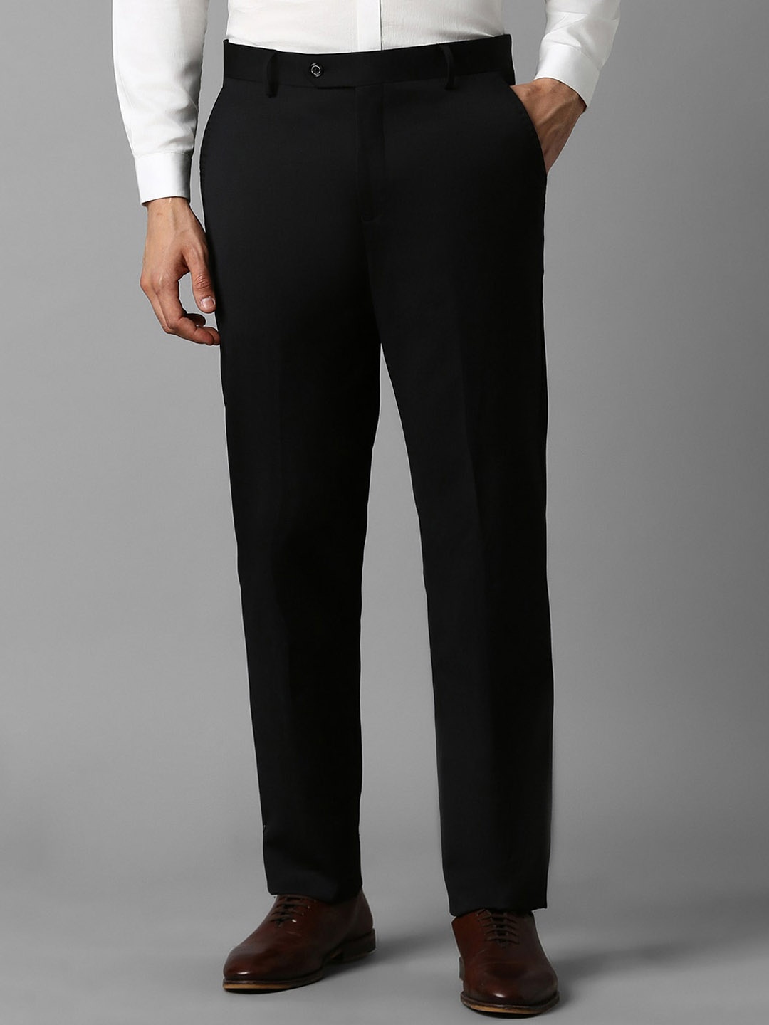 

Louis Philippe Men Slim Fit Formal Trouser, Black