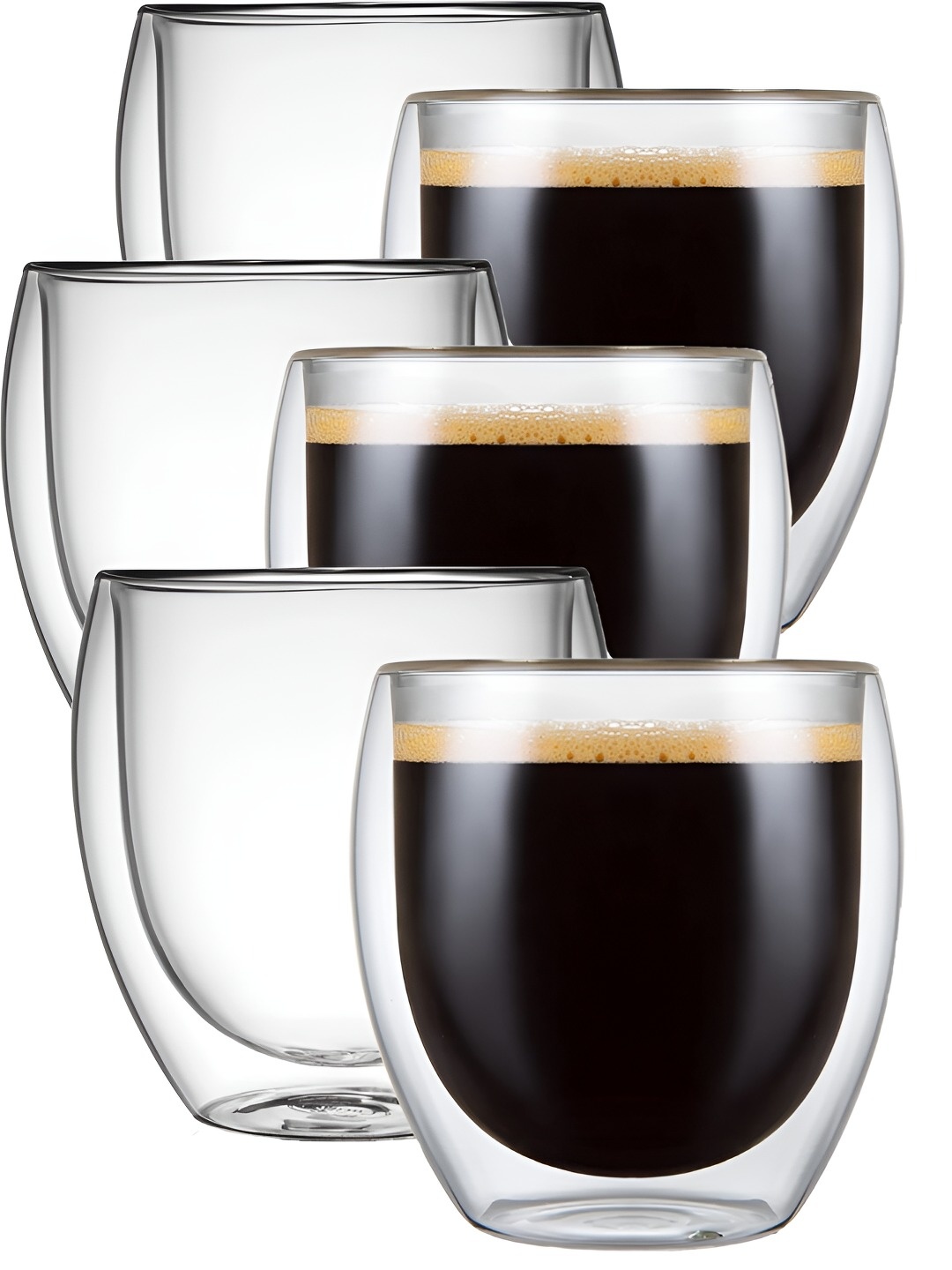 

P-Plus International Transparent 6 Pieces Glass Cups