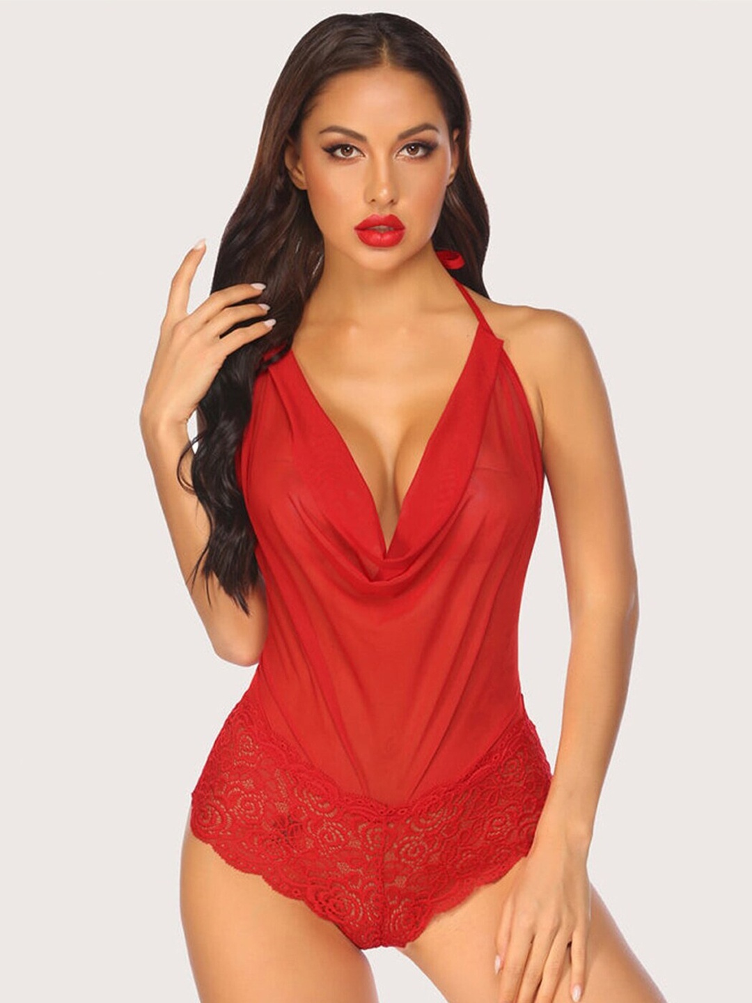 

CareDone Halter Neck Baby Doll, Red