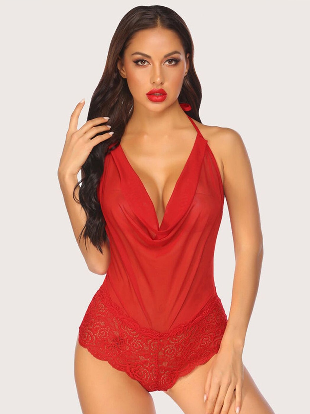 

CareDone Halter Neck Baby Doll, Red