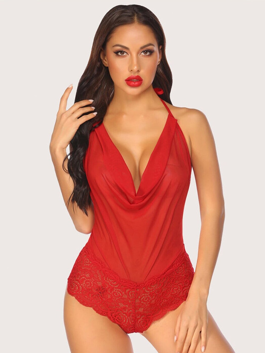 

CareDone Halter Neck Baby Doll, Red