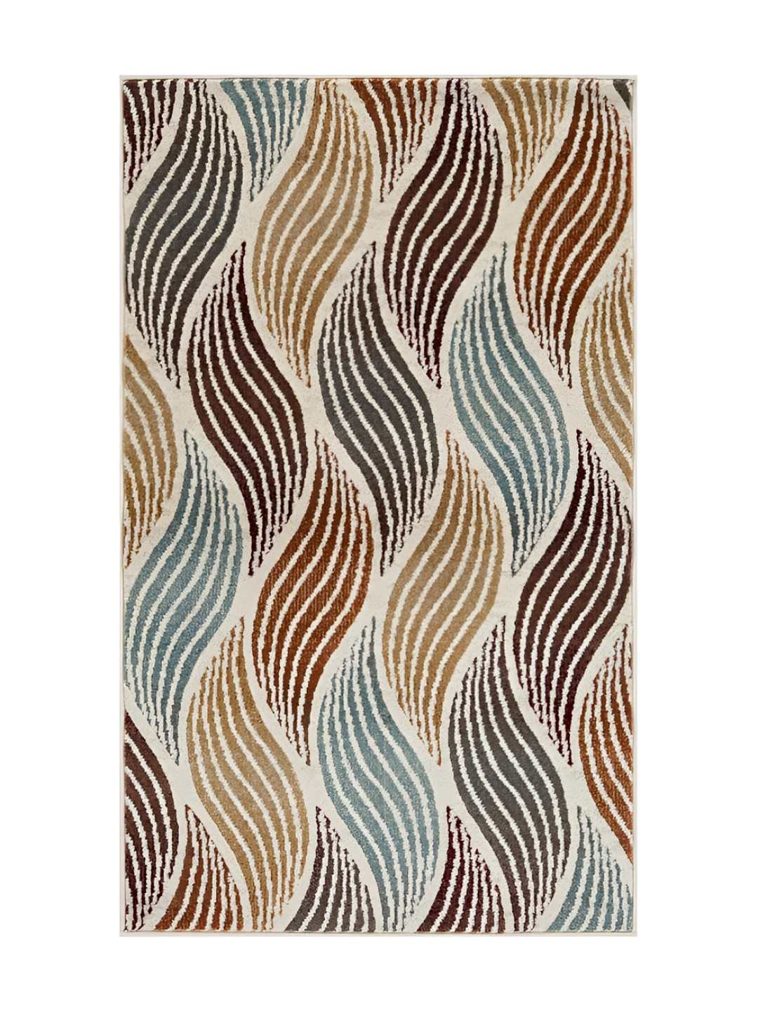 

Sapana Carpet-Mats Brown & Grey Geometric No Shredding Carpet