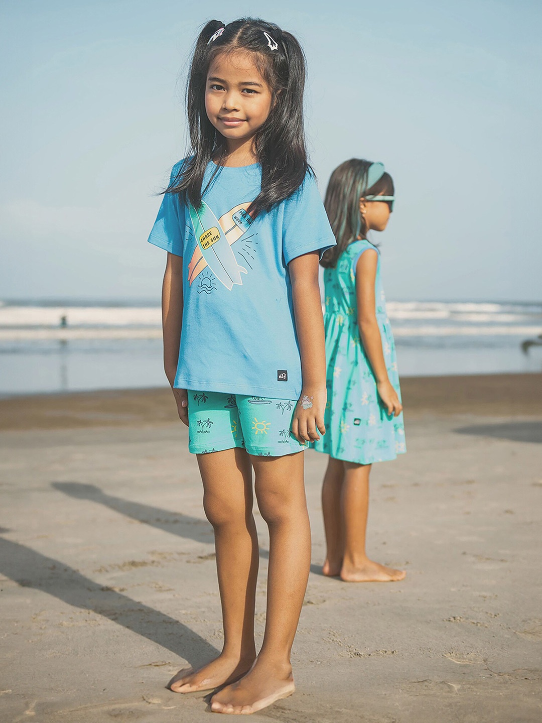 

Whistle & Hops Kids Printed Round Neck T-shirt, Blue