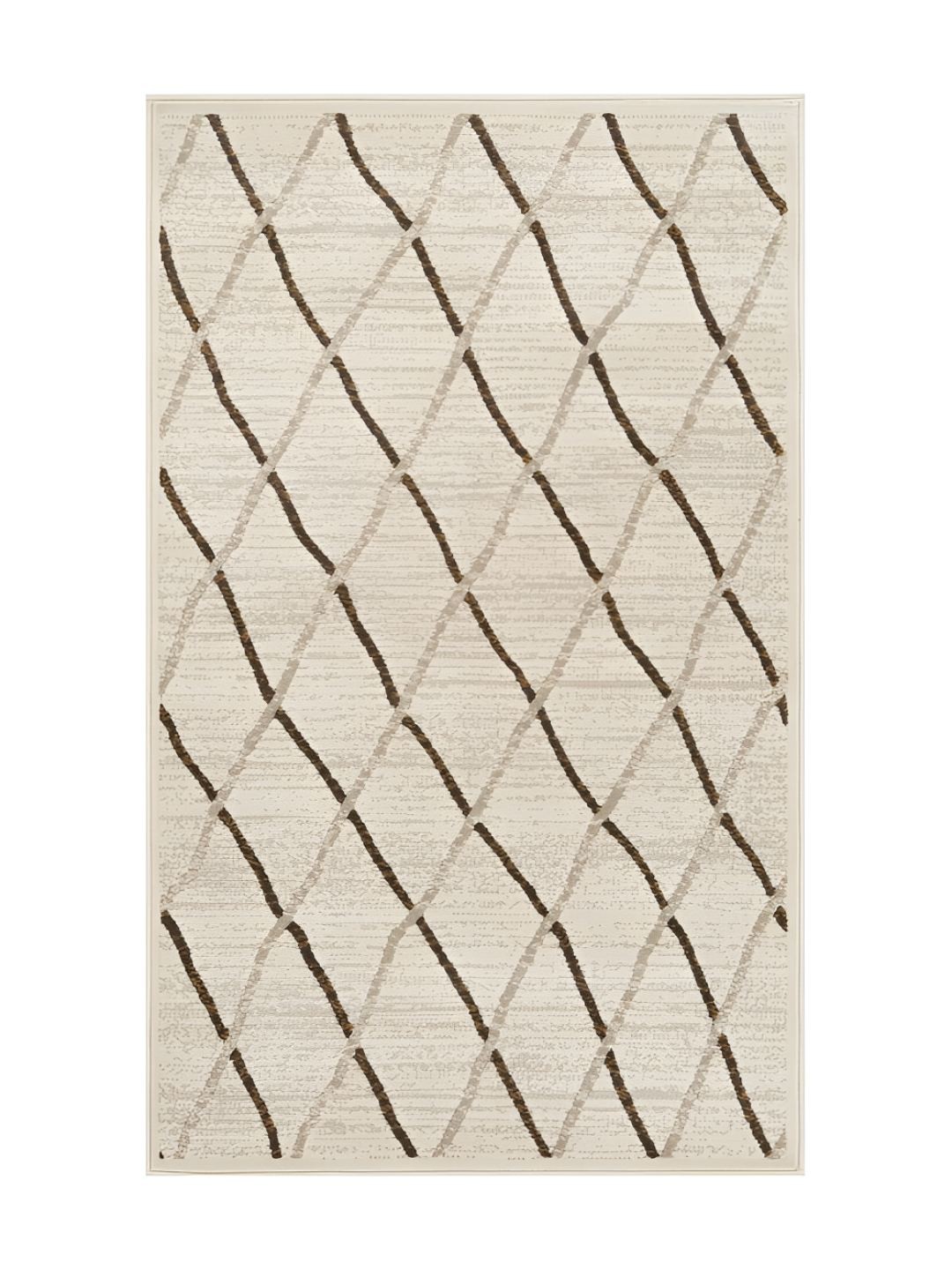 

Sapana Carpet-Mats Beige & Brown Geometric No Shredding Carpet