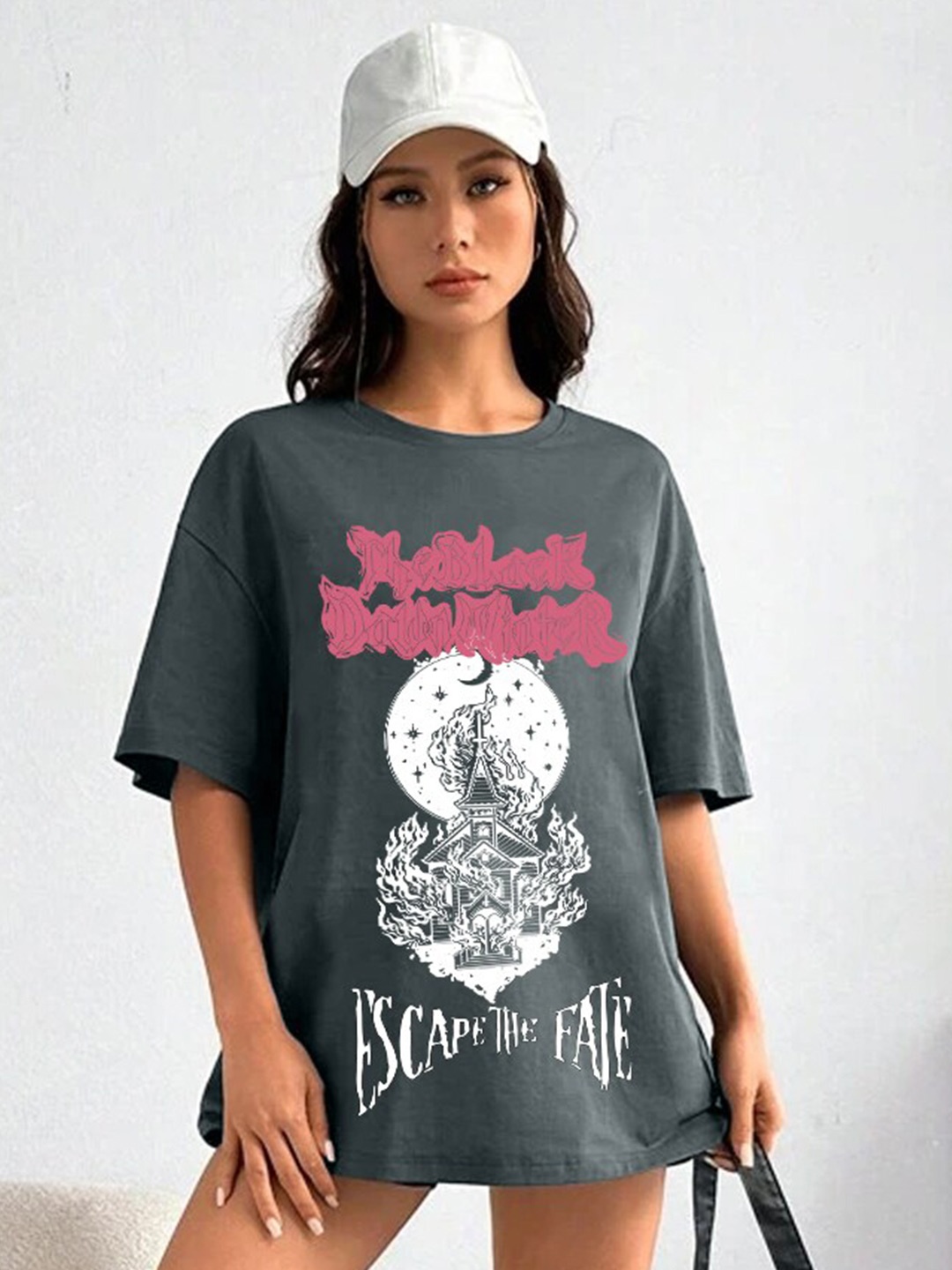 

HERSHEINBOX Printed Round Neck Short Sleeves Cotton T-shirt, Olive