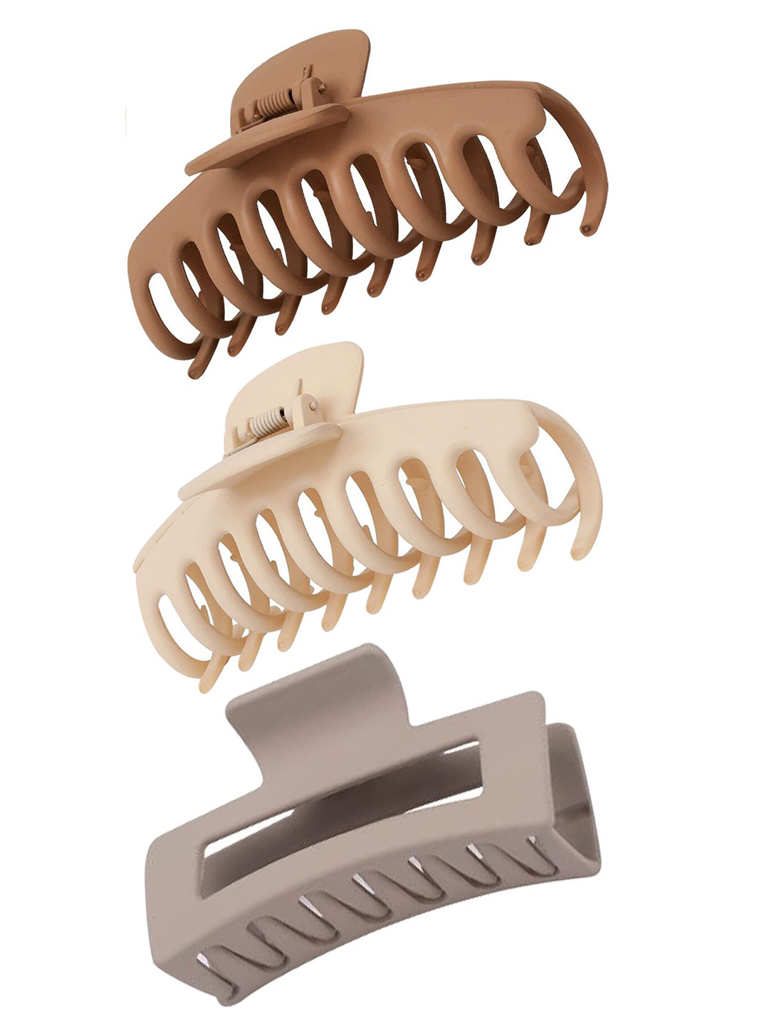 

Xivir Set of 3 Claw Clip, Brown
