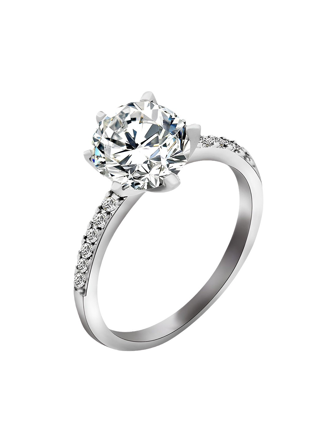 

Goho Elegant Sparkling Finger Ring, Silver
