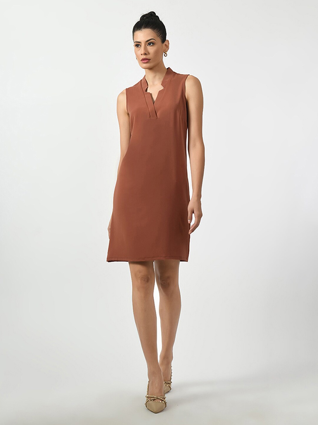 

OFFICE & YOU Crepe Formal A-Line Dress, Peach