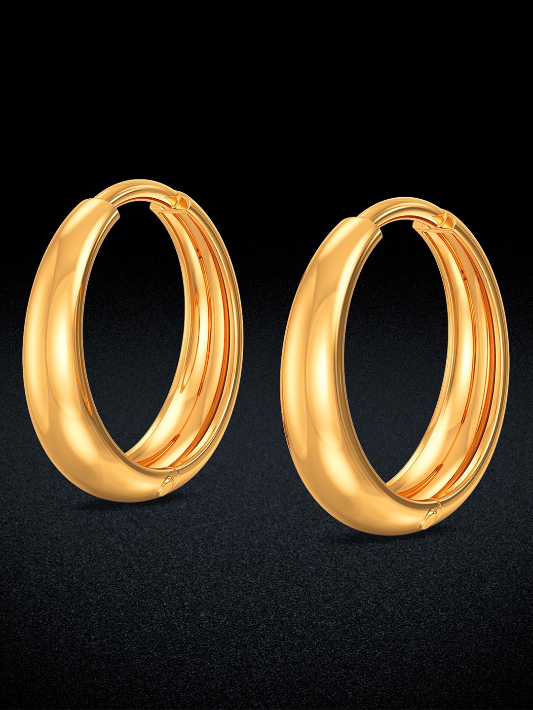 

Joyalukkas Orbicular 22KT Gold Hoop Earrings-2.59 gm