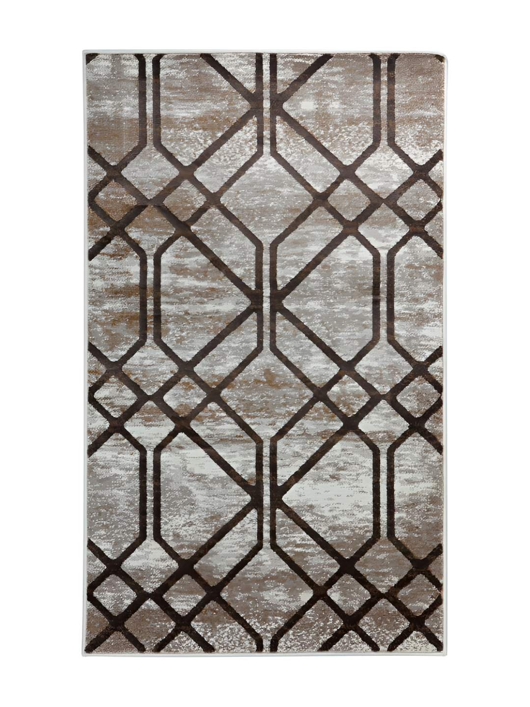 

Sapana Carpet-Mats Beige & Brown Geometric No Shredding Carpet