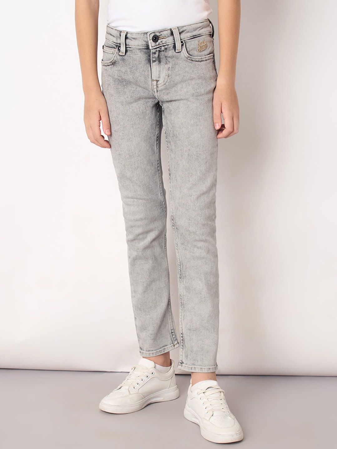 

Jack & Jones Junior Boys Clean Look Pure Cotton Jeans, Grey