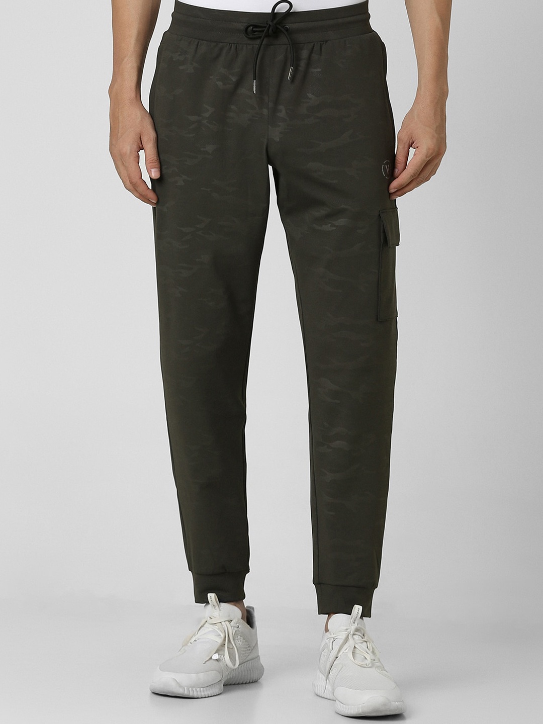 

Van Heusen Flex Men Slim Fit Cotton Joggers Trousers, Olive