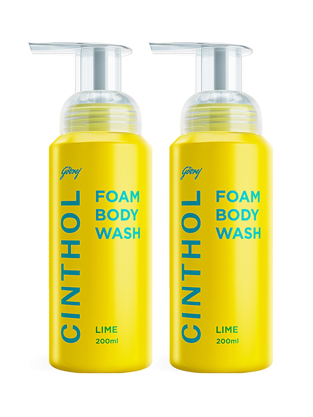 

CINTHOL Set of 2 Lime Foam Body Wash - 200 ml each, Yellow