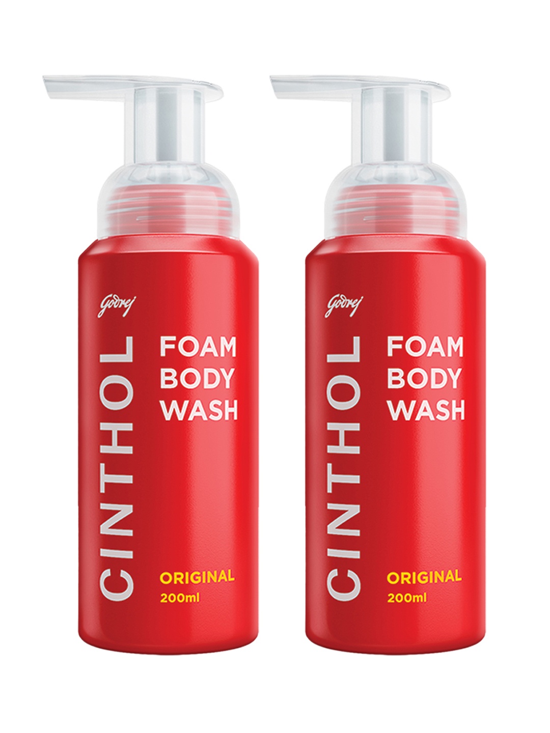 

CINTHOL Set of 2 Original Foam Body Wash - 200 ml each, Red