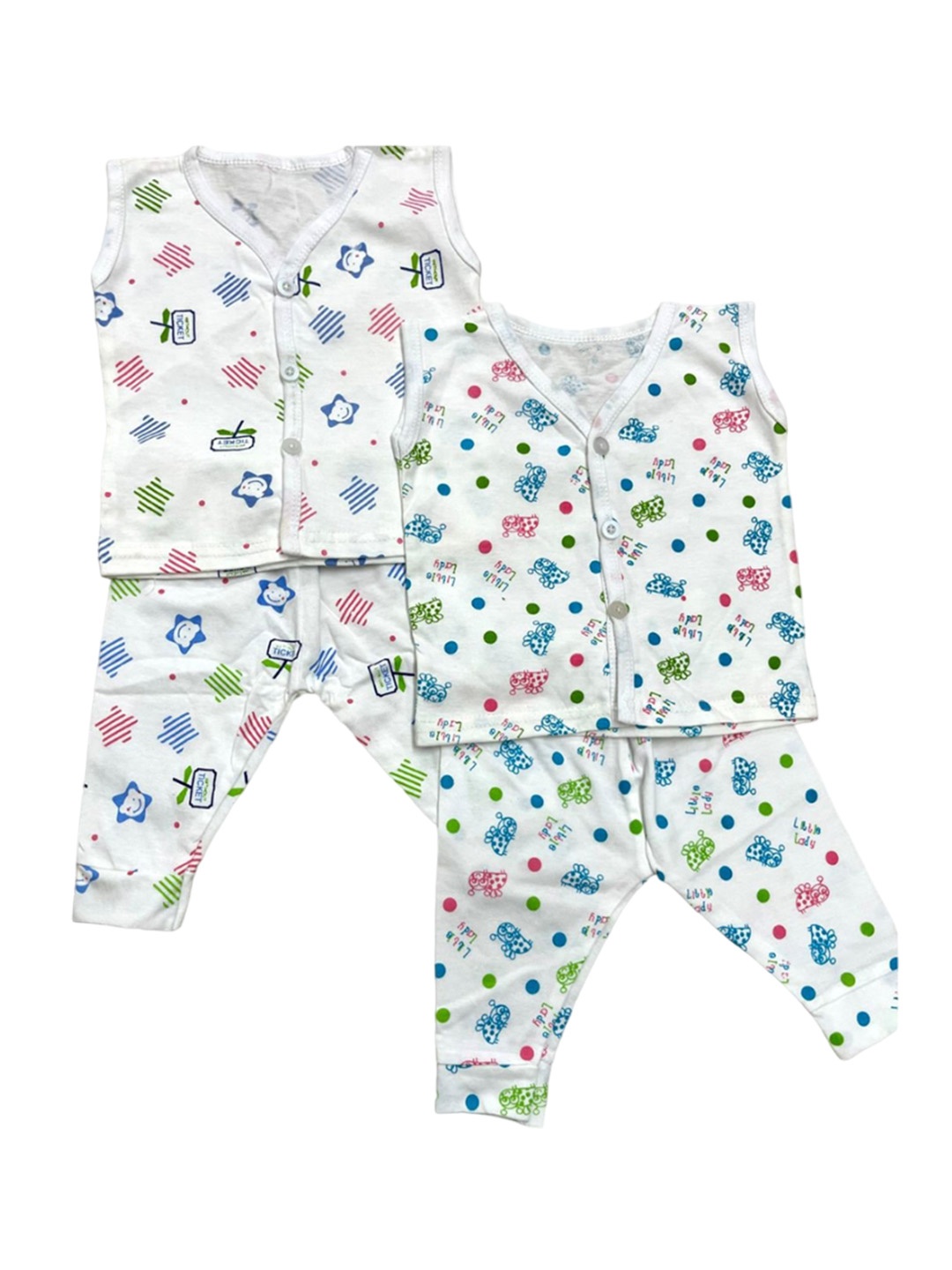 

BAESD Girls Pack Of 2 Printed Shirt with Pyjamas, White