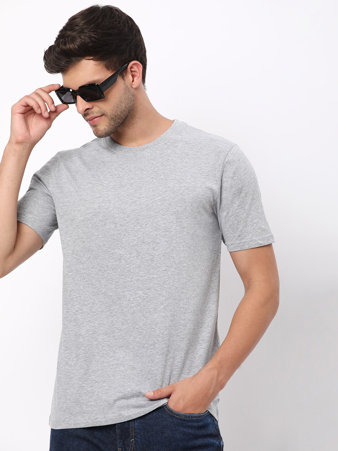 

R&B Round Neck Regular T-shirt, Grey