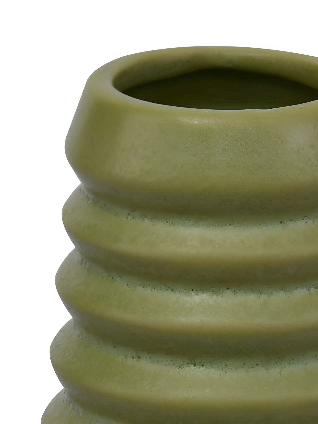 

Athome by Nilkamal Green Ribbed Tabletop Vase