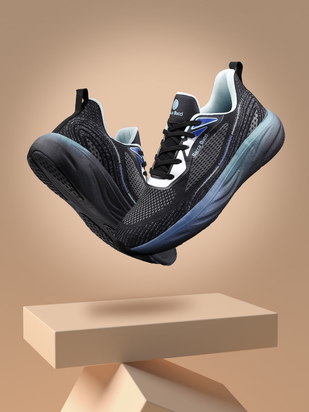 

bacca bucci Men Horizon Mesh Running Shoes, Black