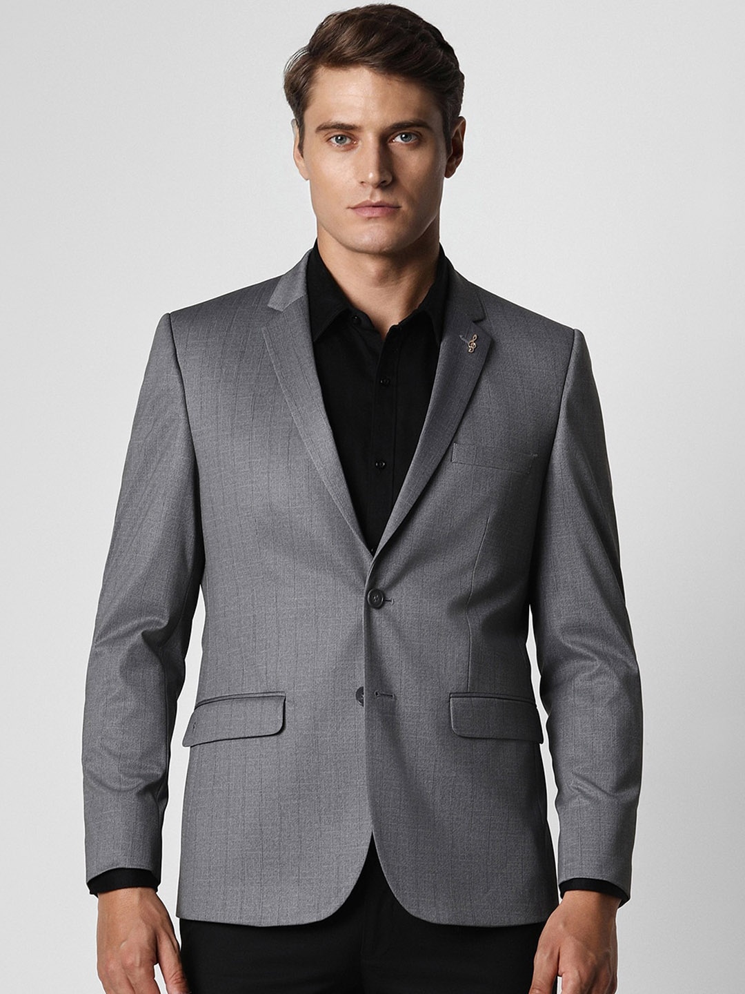 

Van Heusen Checked Ultra Slim-Fit Single Breasted Formal Blazer, Grey