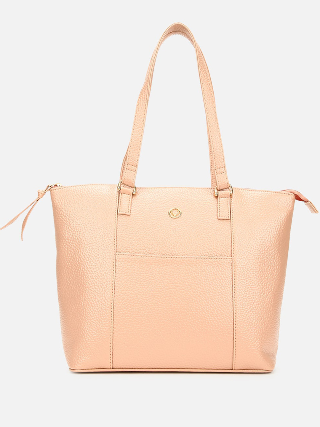 

Allen Solly Woman Textured Structured Shoulder Bag, Peach