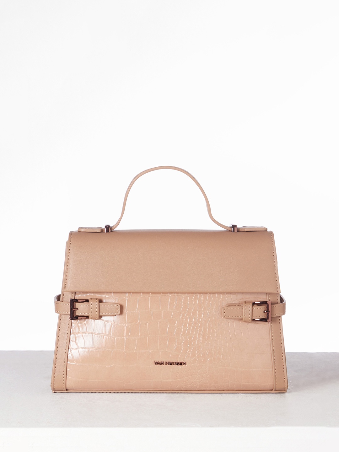 

Van Heusen Textured PU Structured Satchel, Peach