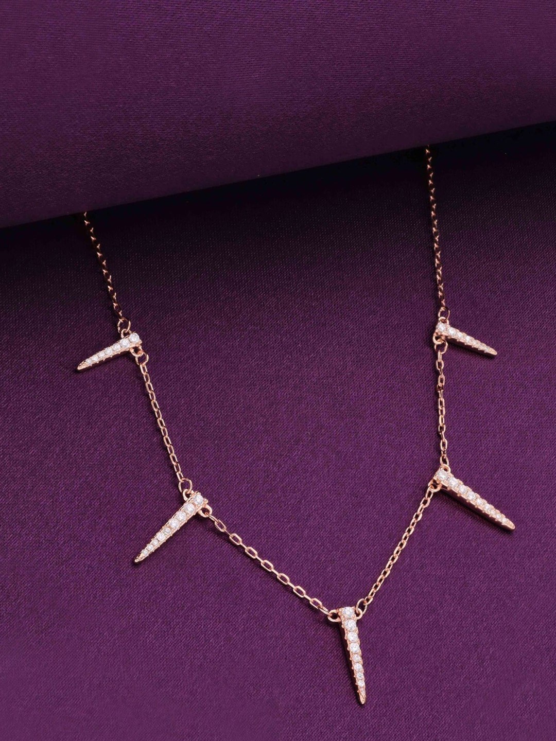 

KAI JEWEL Sterling Silver Rose Gold-Plated Necklace