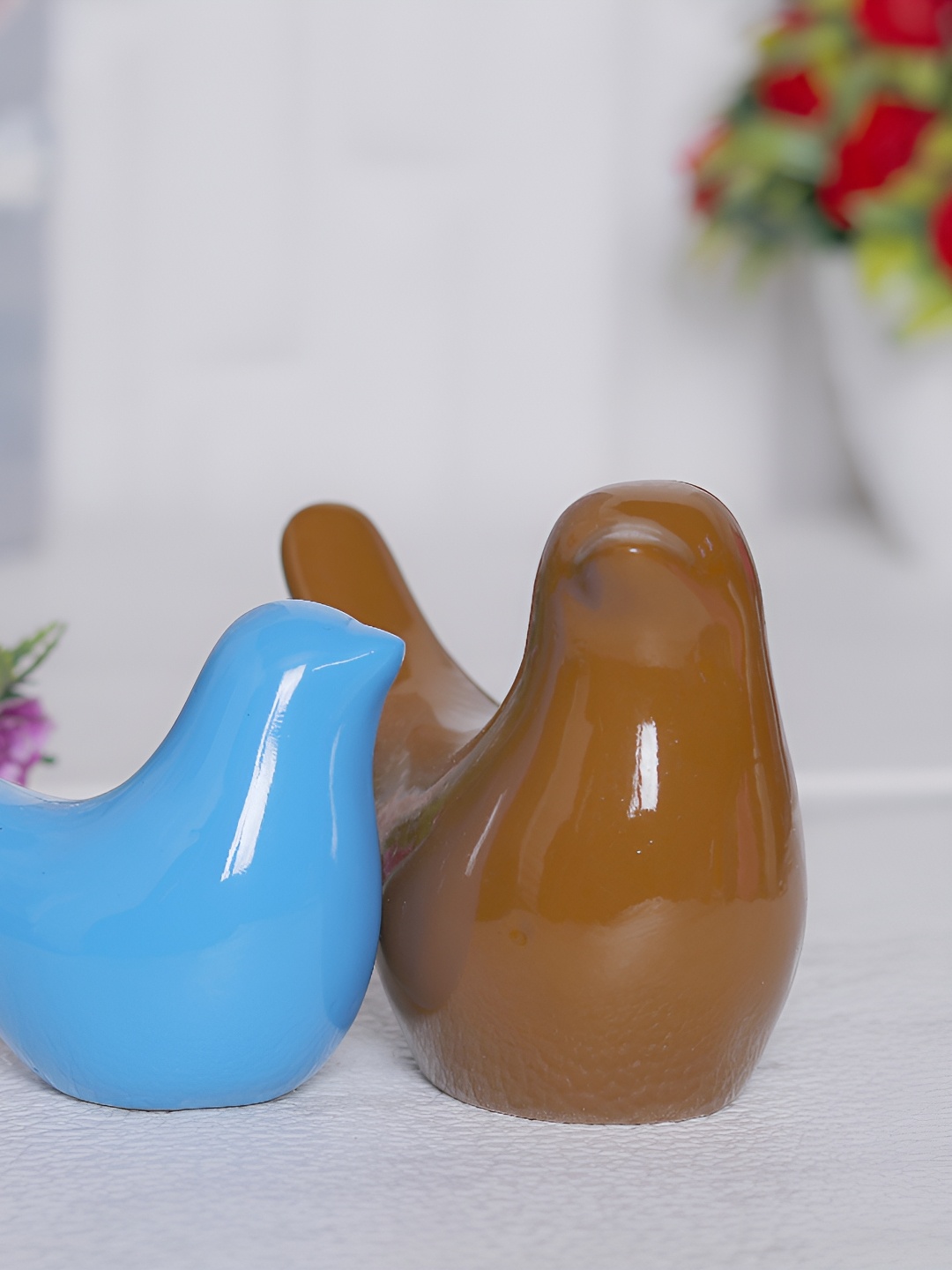 

GW CREATIONS Blue Brown 2 Pieces Figurine Showpieces