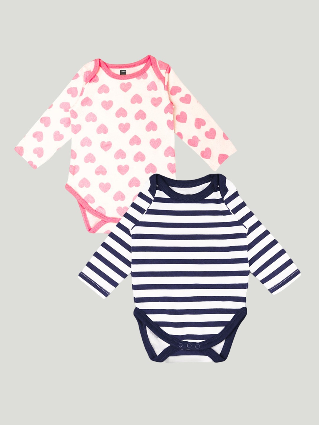 

Kidbea Infants Pack Of 2 Printed Pure Cotton Bodysuits, Blue