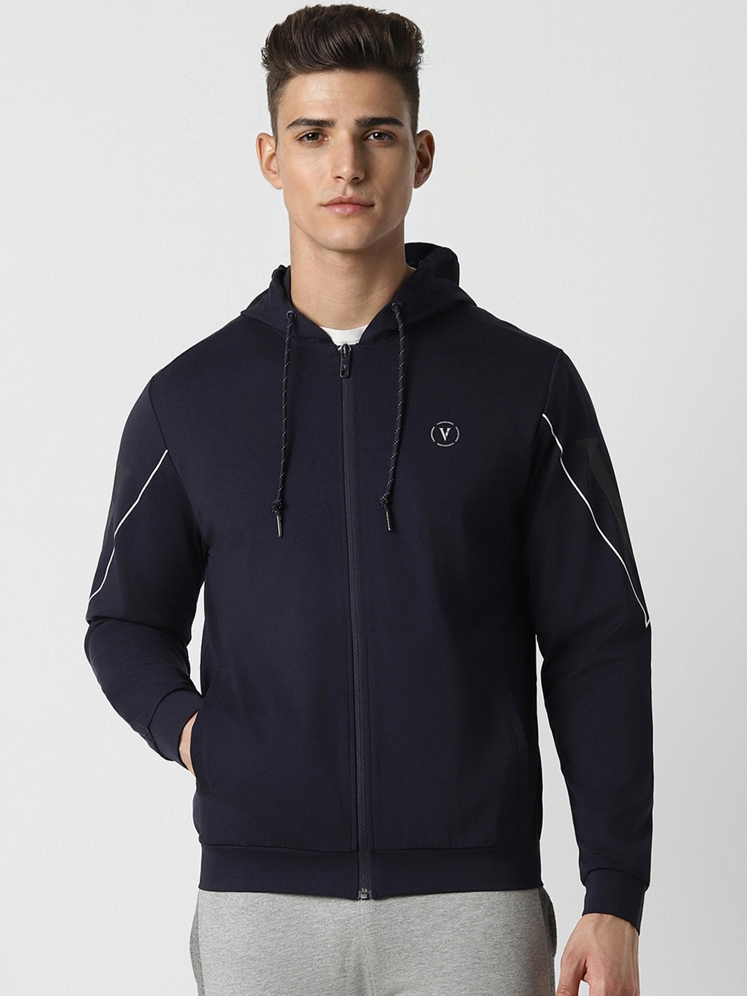 

Van Heusen Hooded Bomber Jacket, Navy blue