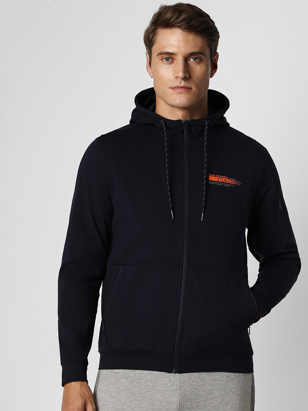 

Van Heusen Hooded Bomber Jacket, Navy blue