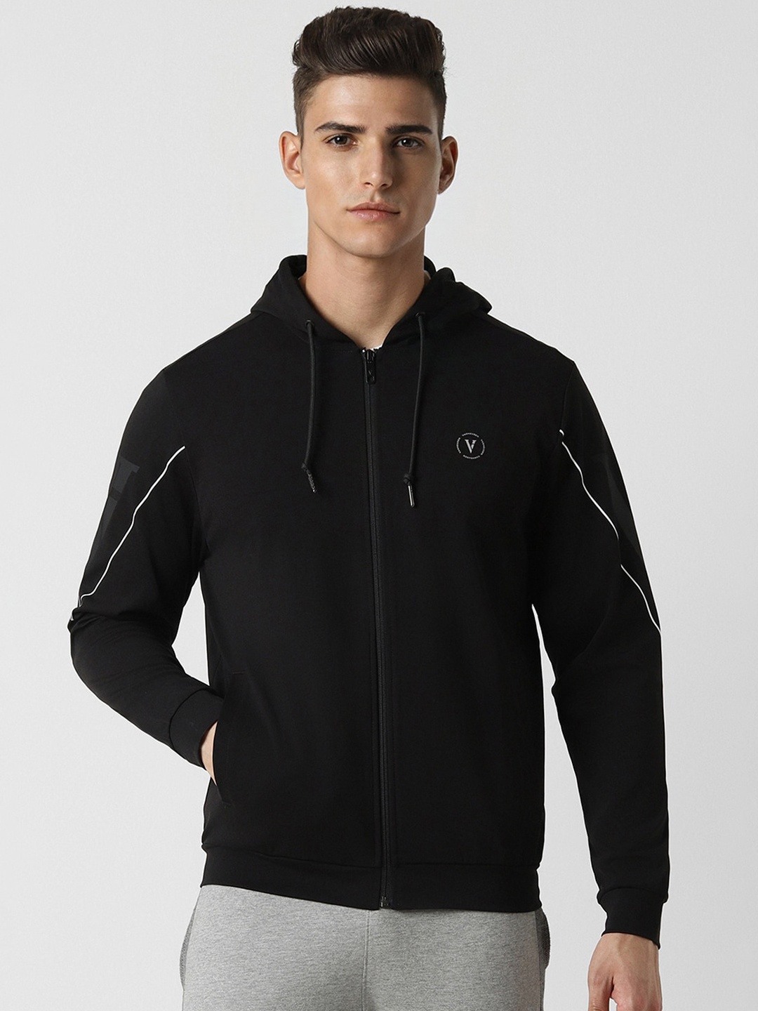 

Van Heusen Hooded Sporty Jacket, Black