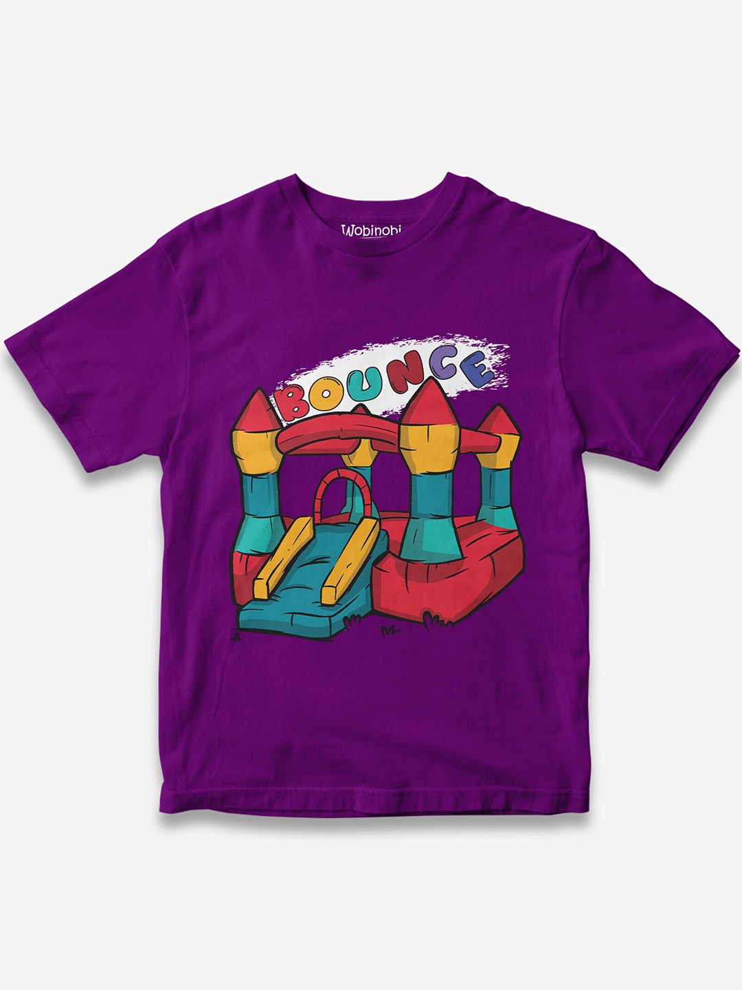 

Wobinobi Boys Fun Play Print Bio Finish Pure Cotton T-shirt, Purple