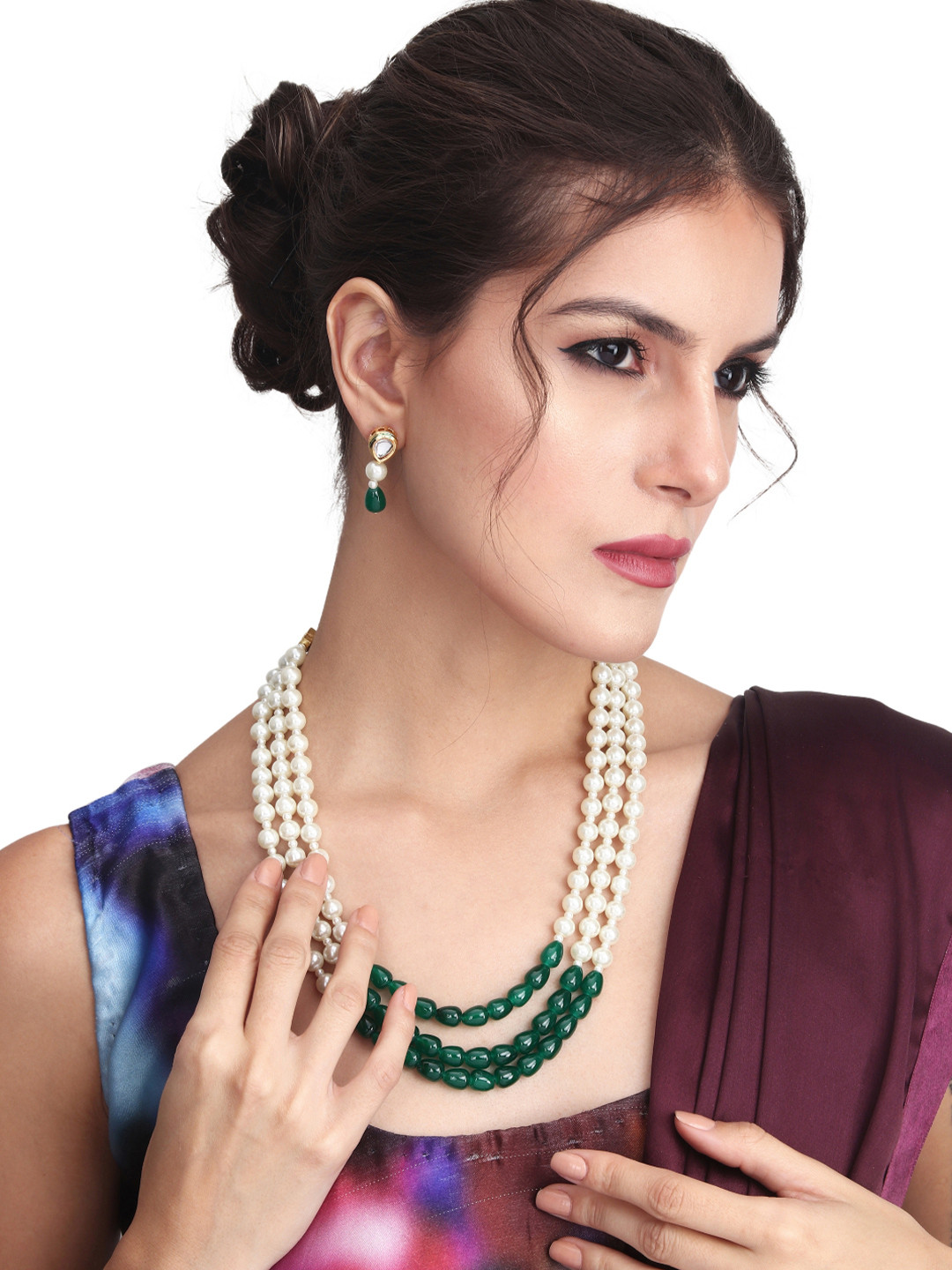 

Anvik Gold-Plated Jewellery Set, White