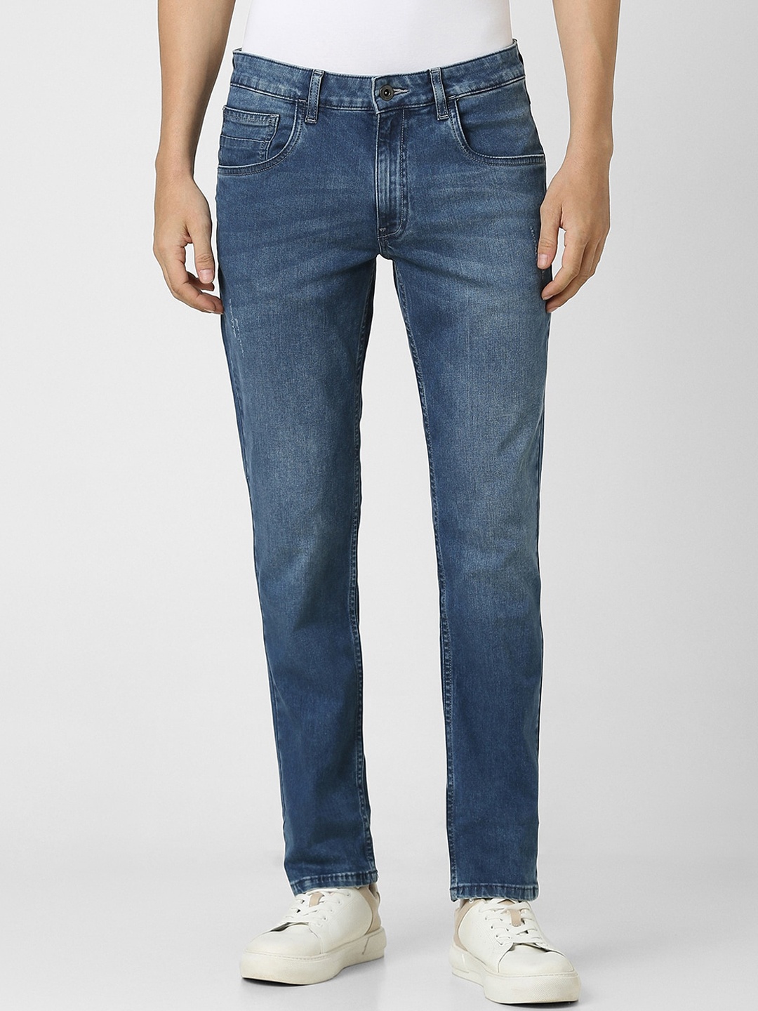 

VAN HEUSEN DENIM LABS Men Slim Fit Heavy Fade Clean Look Stretchable Jeans, Blue