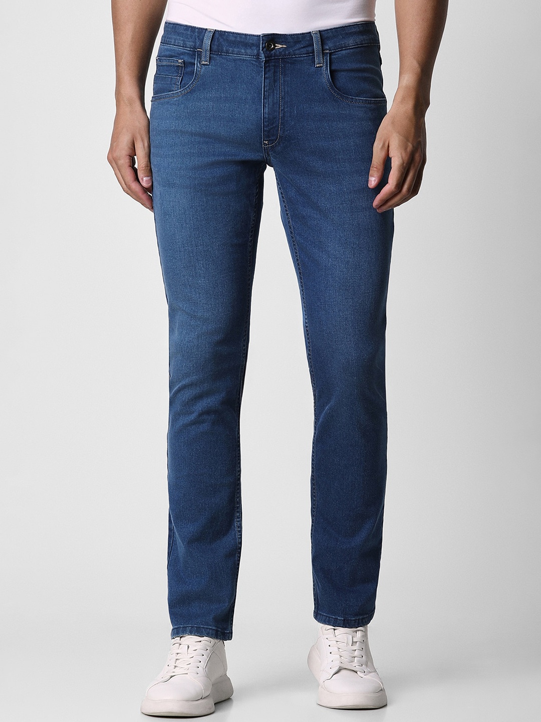 

VAN HEUSEN DENIM LABS Men Slim Fit Clean Look Stretchable Jeans, Blue
