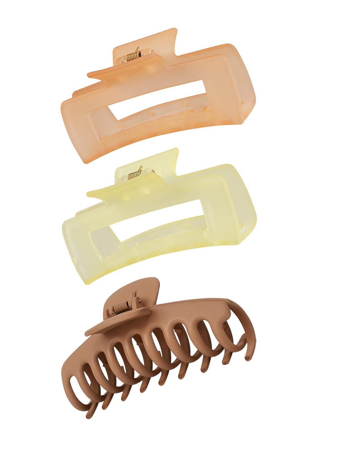 

Xivir Women Set of 3 Claw Clips, Brown