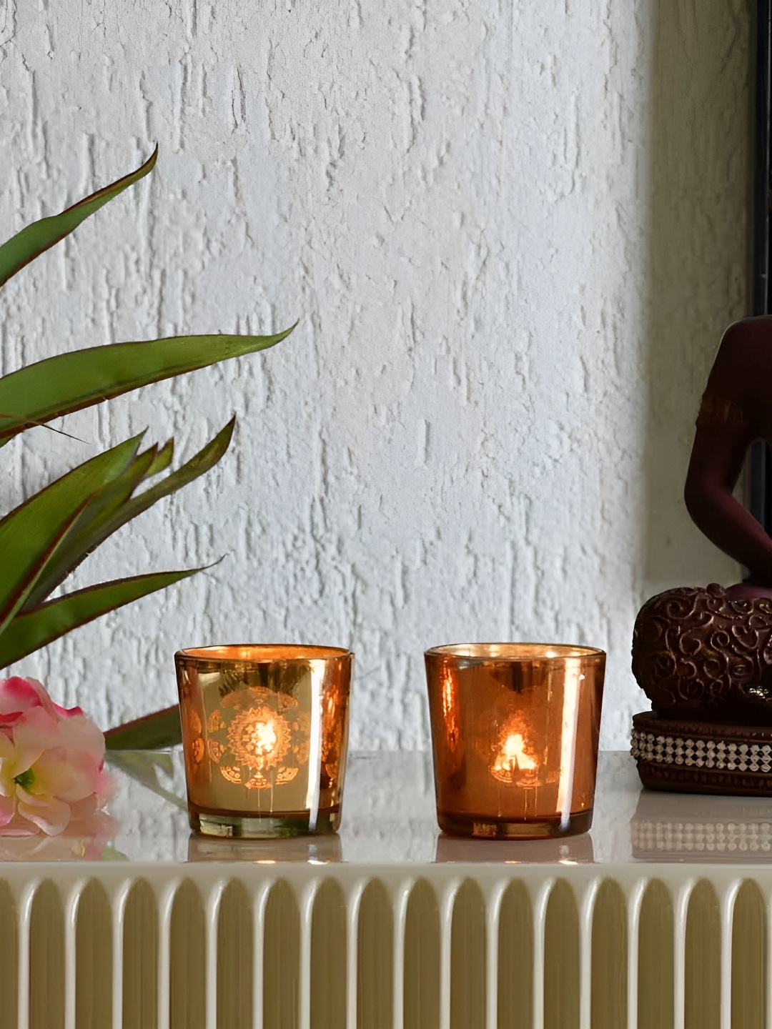 

Athome by Nilkamal Gunmetal-Toned Candle Holder, Metallic