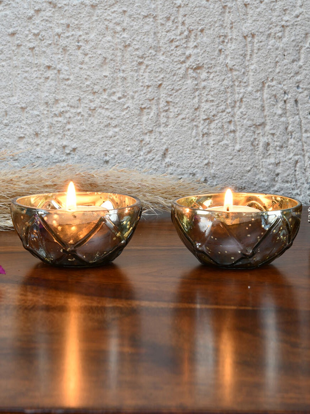 

Athome by Nilkamal Pink Set of 2 Candle Holder