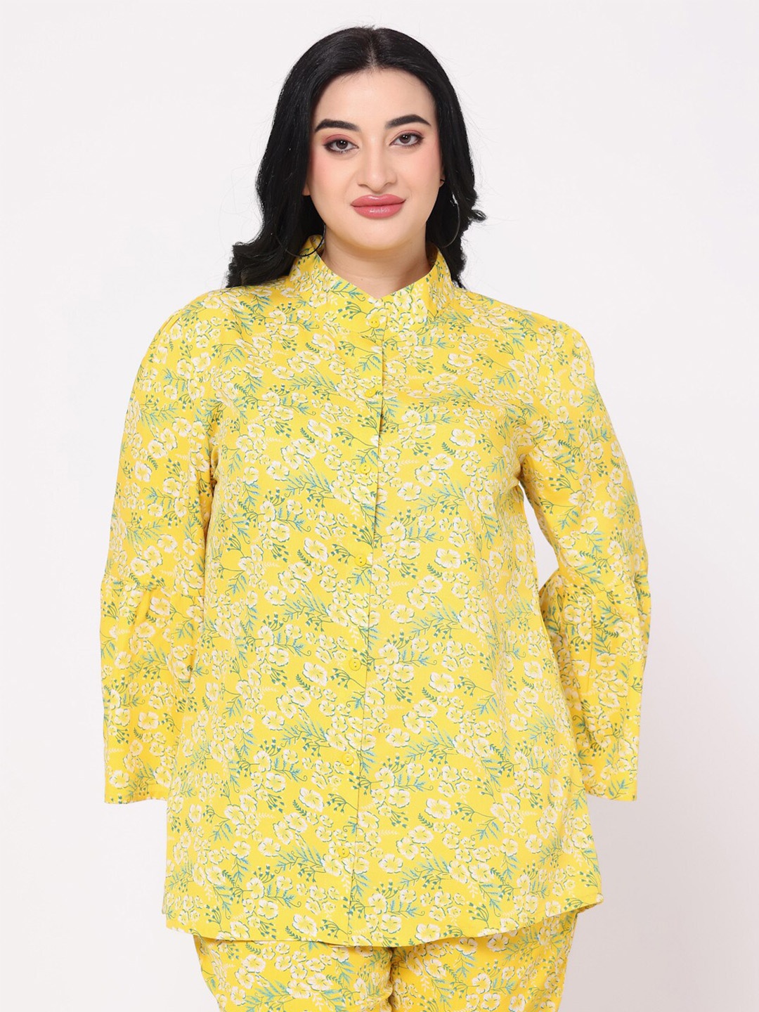 

TSM Floral Printed Remedy Casual Shirt, Yellow