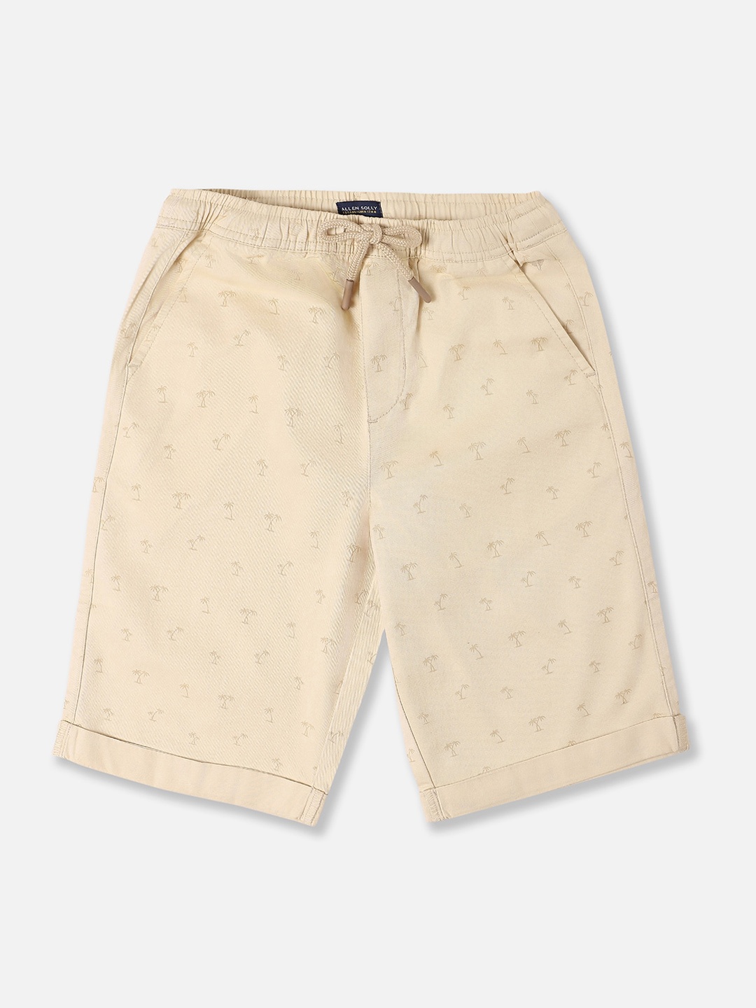 

Allen Solly Junior Boys Conversational Printed Mid Rise Shorts, Beige