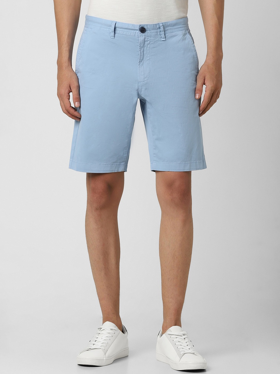 

Peter England Casuals Men Mid-Rise Chino Shorts, Blue