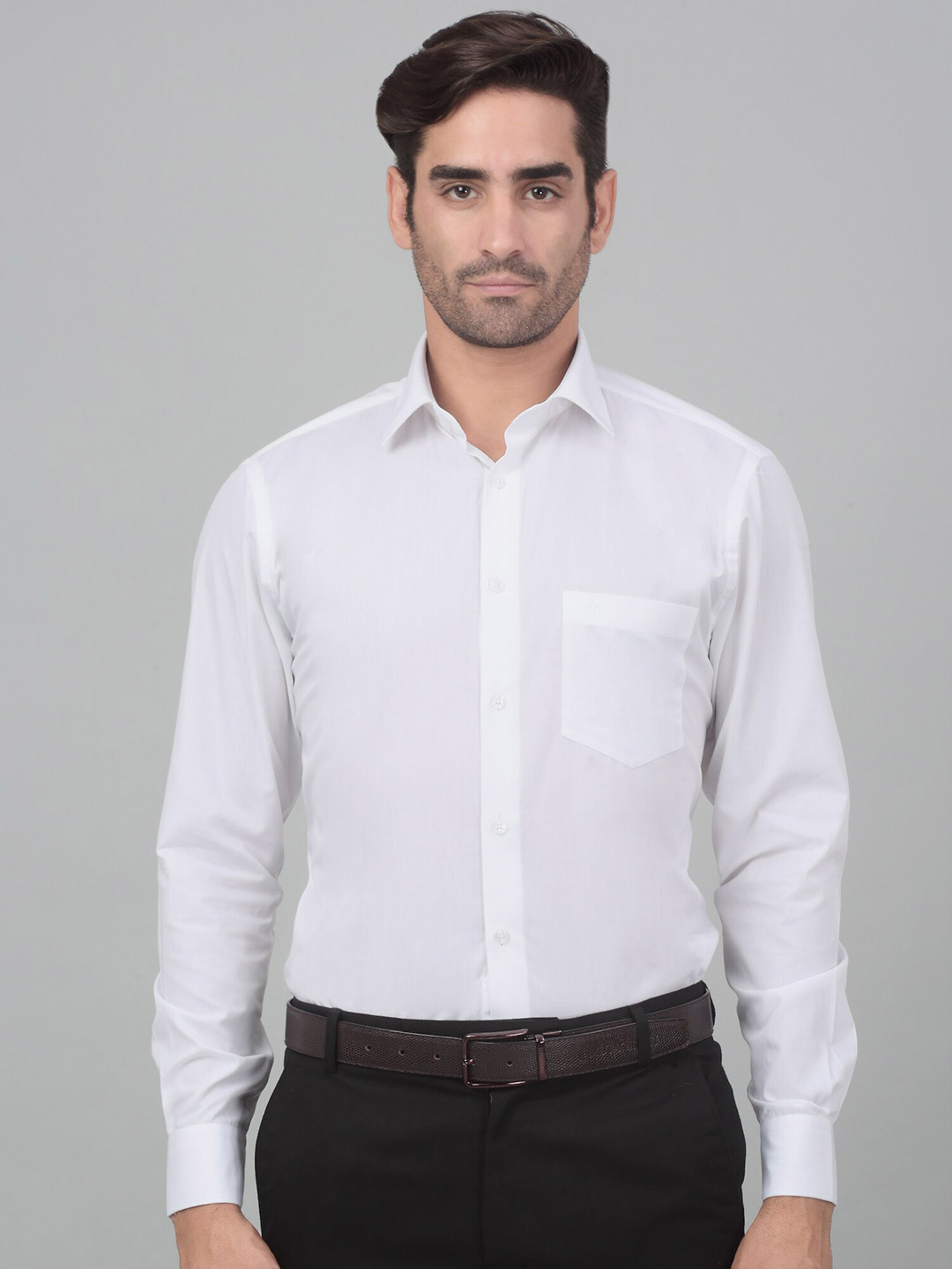 

Cantabil Spread Collar Formal Shirt, White