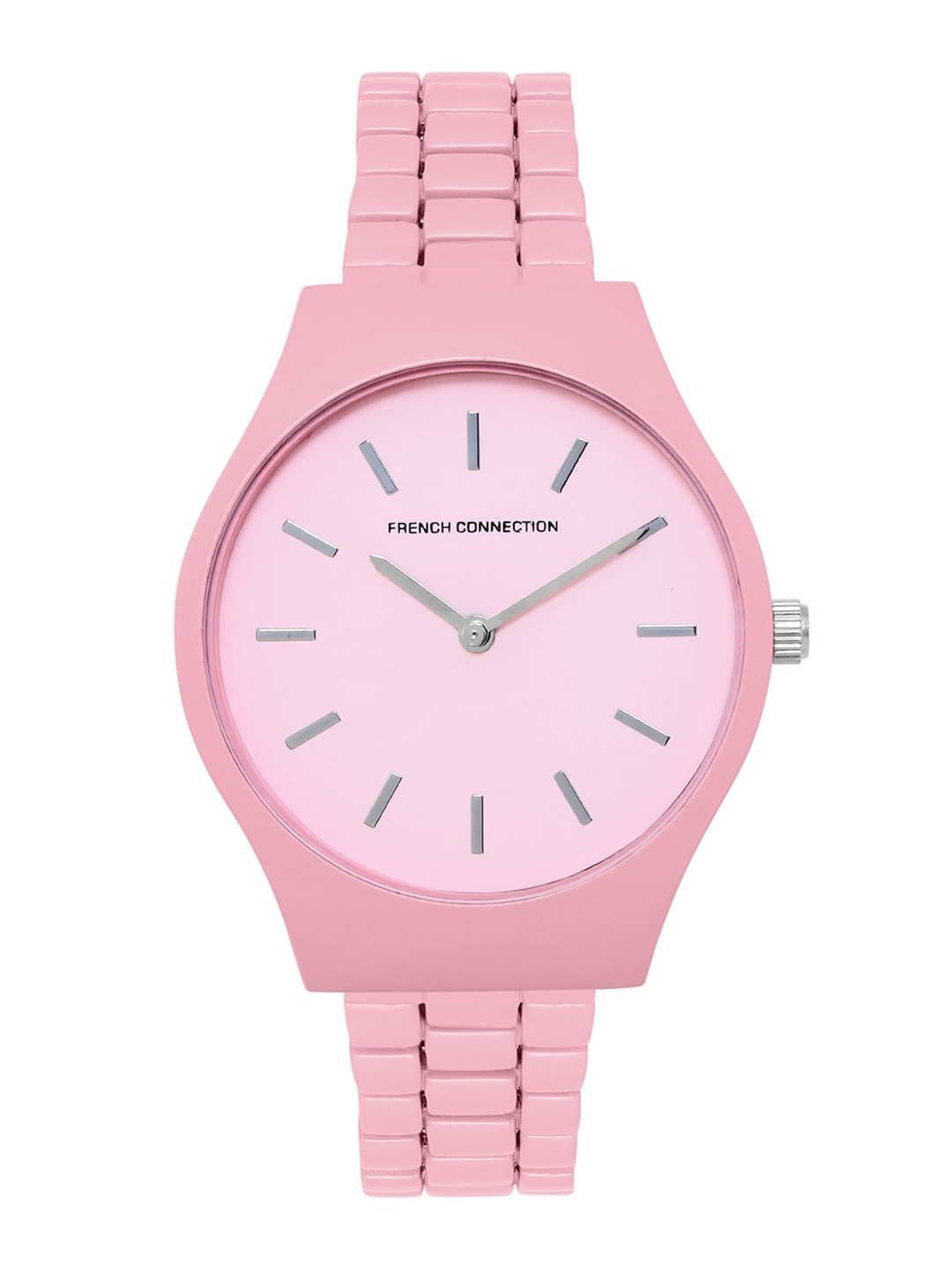 

French Connection Women Stainless Steel Bracelet Style Straps Analogue Watch FCS05P, Pink