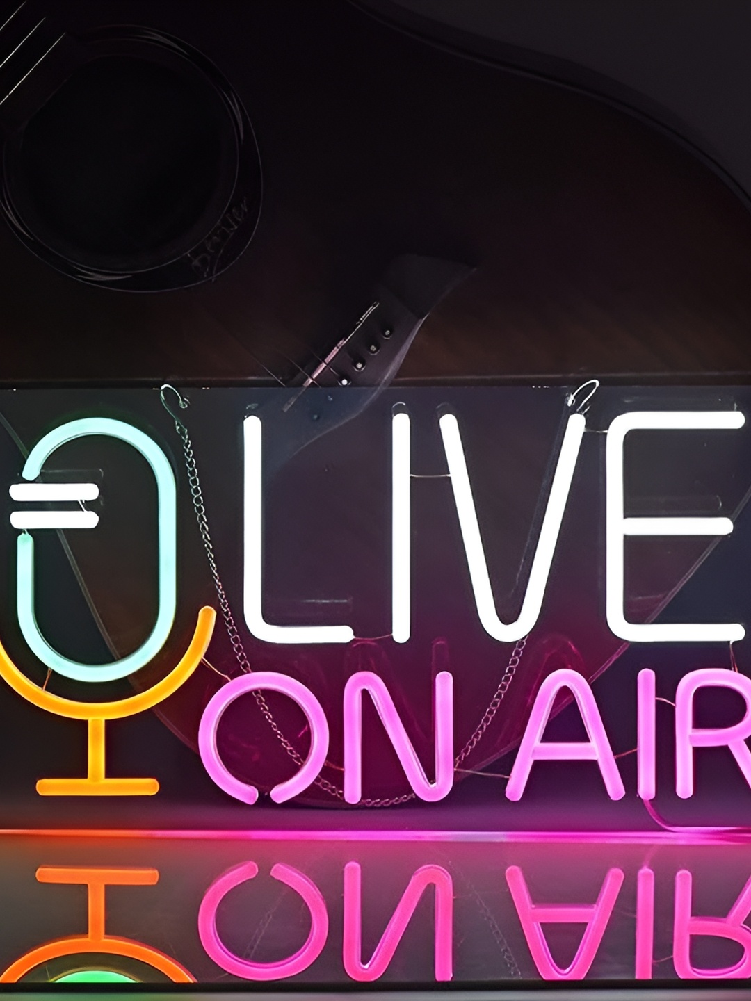

the party planet Pink & White Live On Air Acrylic LED Neon Light