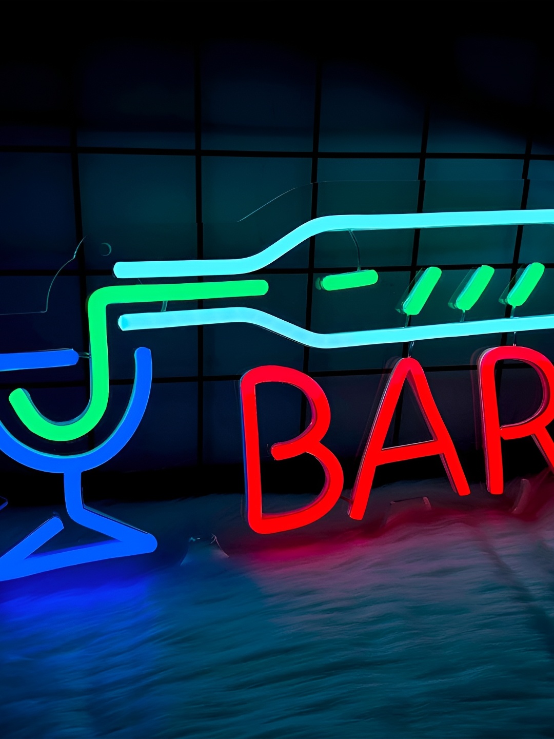 the party planet Green & Red Bar Acrylic LED Neon Light