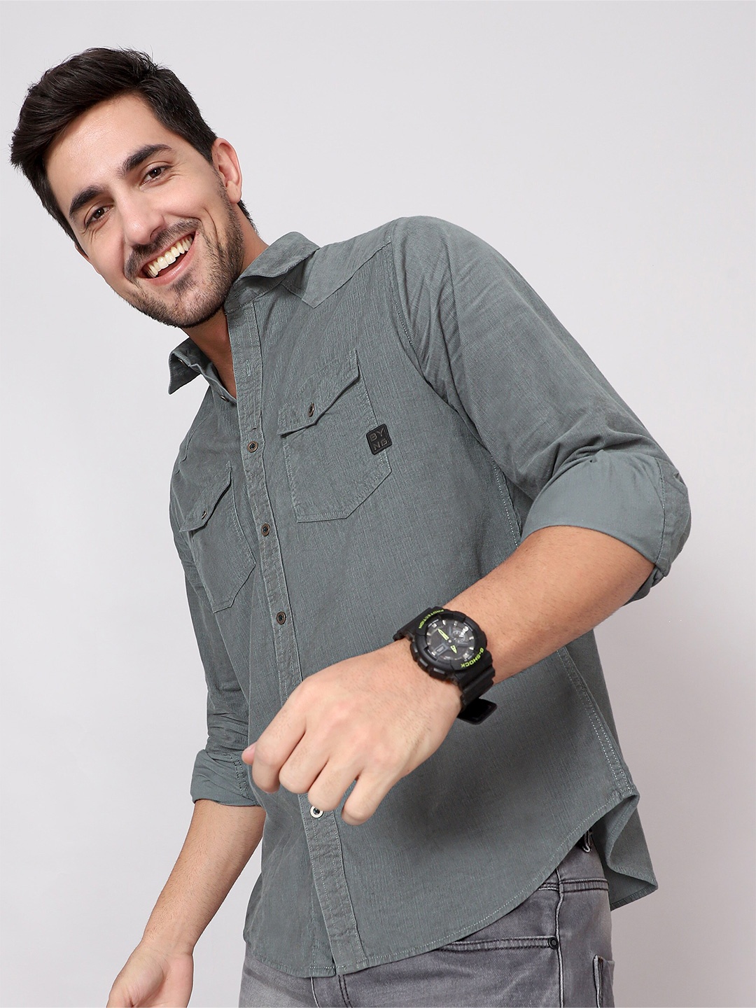 

Beyoung Corduroy Shirt, Grey