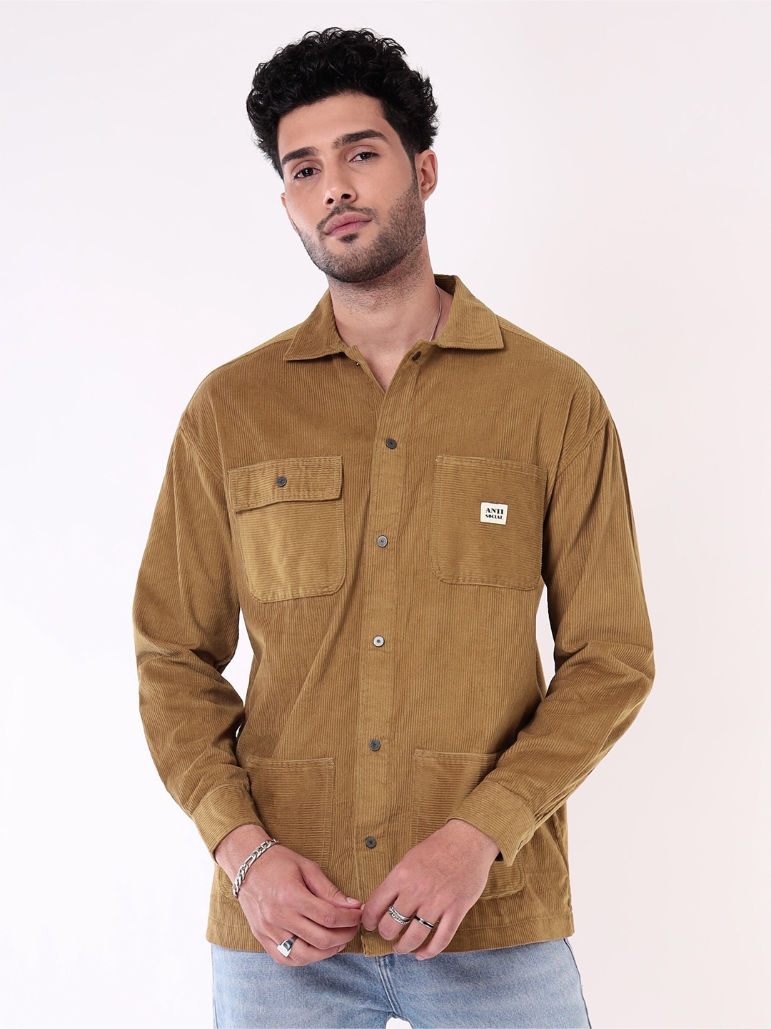 

Beyoung Corduroy Shacket, Brown