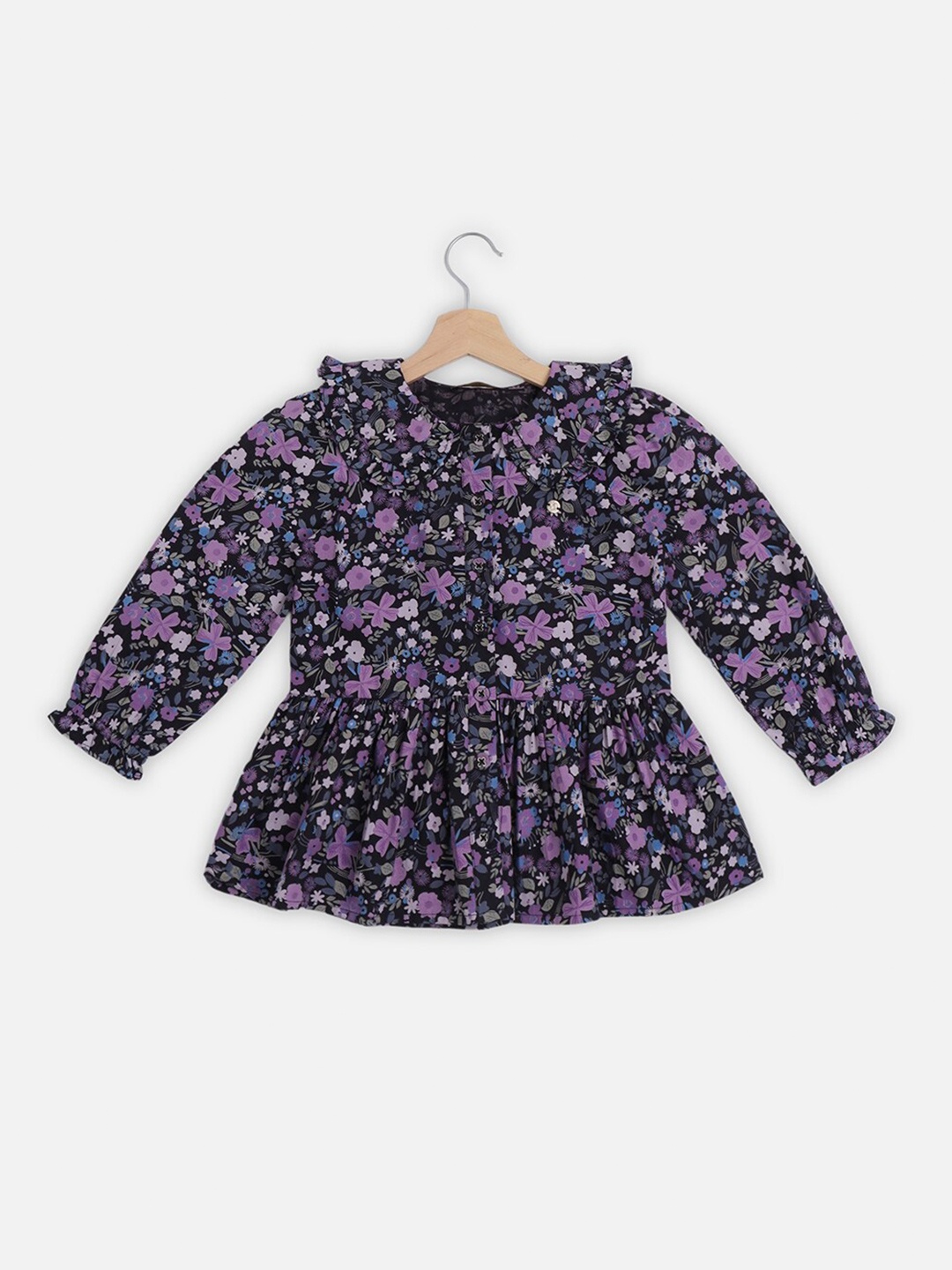 

Allen Solly Junior Girls Floral Print Cotton Peplum Top, Multi