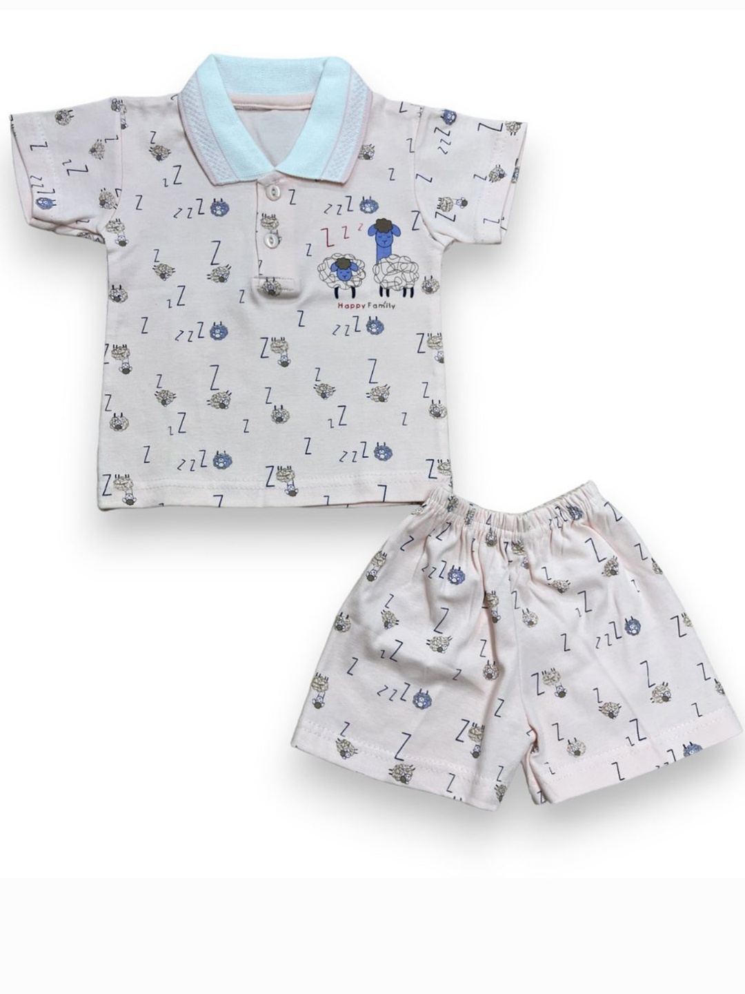 

BAESD Boys Printed Pure Cotton T-shirt with Shorts, Grey
