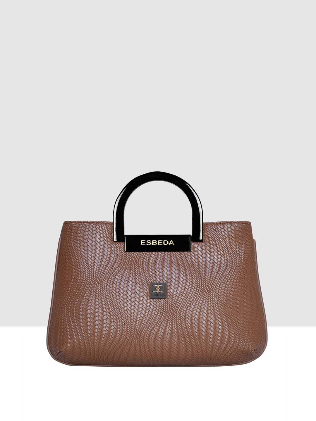 

ESBEDA Textured Structured Handheld Bag, Tan